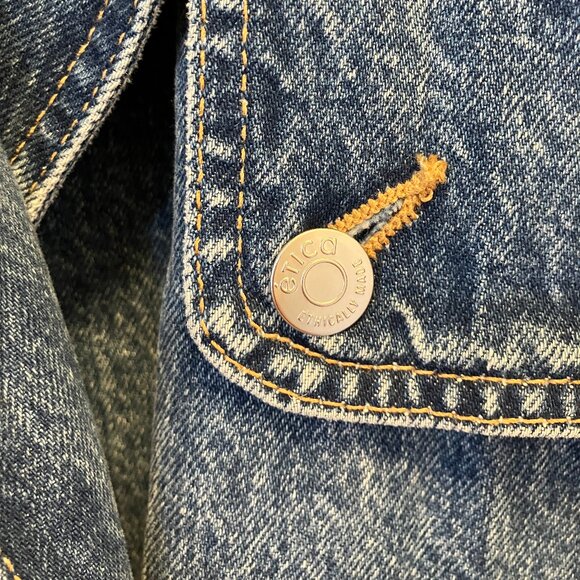 NWT Etica Jaques Denim Trench Coat (Medium Wash) - Picture 11 of 16